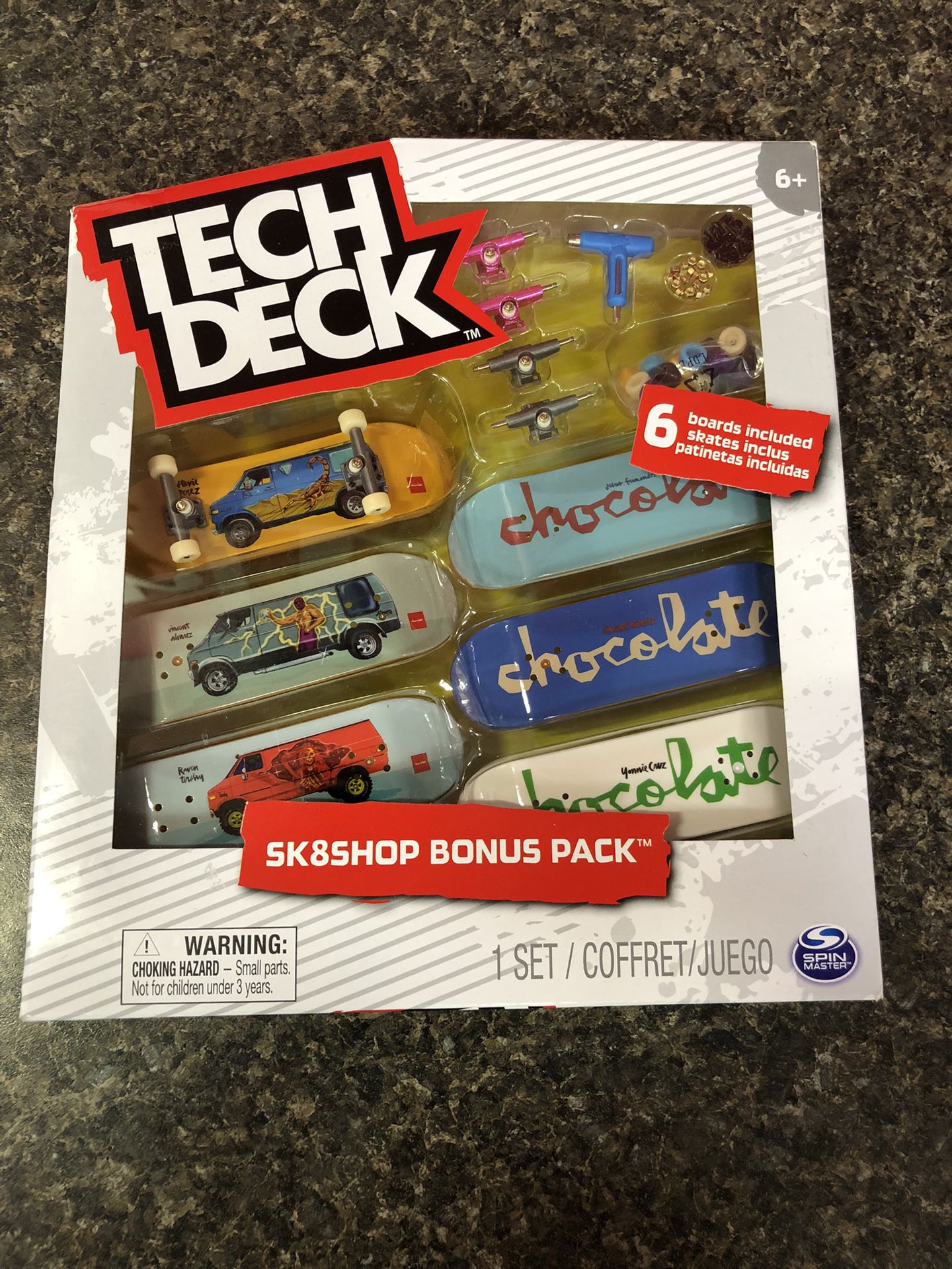 Tech Deck SK8SHOP Bonus Pack Chocolate 6 Boards Spin Master
