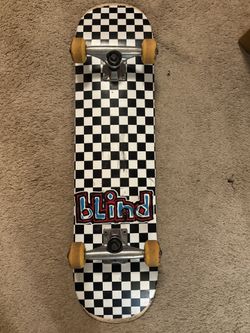 Blind Checkerboard Skateboard Factory Complete VTG. Size 7.5 Good Condition 🔥