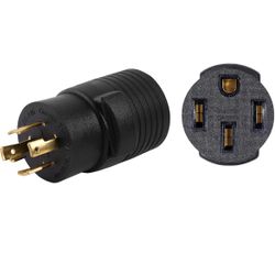 ONETAK NEMA L14-30P to 14-50R 120V/240V Compact 30 Amp Twist Lock 4 Prong Male 