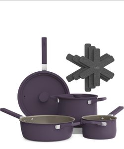 Bella Nonstick Cookware Set Plum