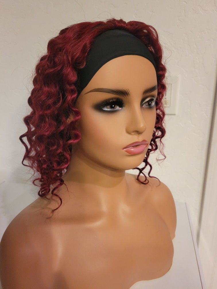 Deep Wave 14in Red Wig Synthetic