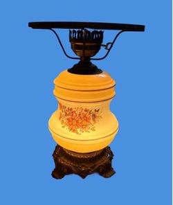 Vintage 1971 L&LWMC Lamp w/ Brass Lighted Base Only 14” Tall- 10" Shade Holder