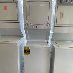 GE 24” Gas Stackable-Washer And Dryer 