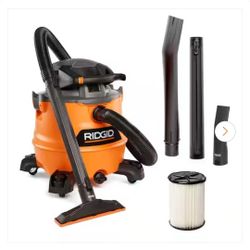 RIDGID
16 Gal. 6.5 Peak HP NXT Shop Vacuum Wet Dry Vac with Detachable Blower, Filter, Locking Hose and Accessories HD1600