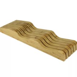 Heim Concept Drawer Knife Stored Block Organizer Organic Bamboo Wood 16 Sealed