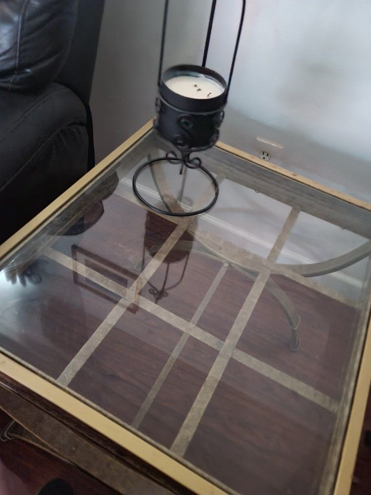 2 Glass End Table