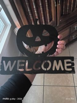 Pumpkin welcome decoration