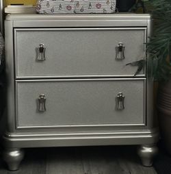Silver Nightstand – Gently Used $150
