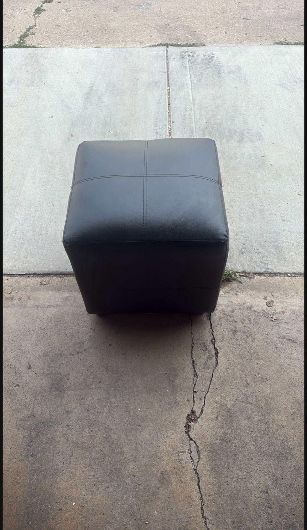 Small Leather ottoman