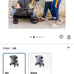 Joovy Caboose RS Sit & Stand Double Stroller for Children Up to 55 lb. with All-Terrain Wheels, UPF50+ Sun Canopy