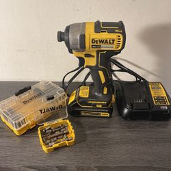 DeWalt 20V Max Cordless Impact Driver Kit with Charger, & Bits (model#~ DCF787)