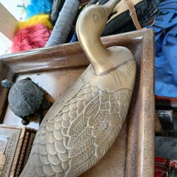 Antique Brass Duck