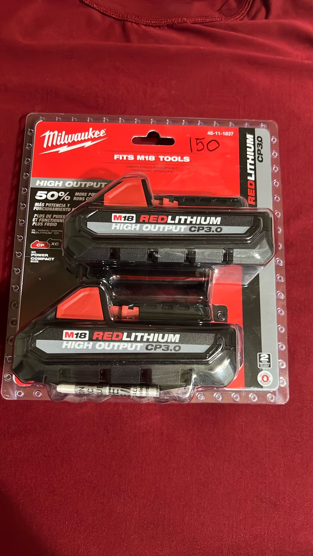 M28 Red lithium High Output Cp3.0 X2 New