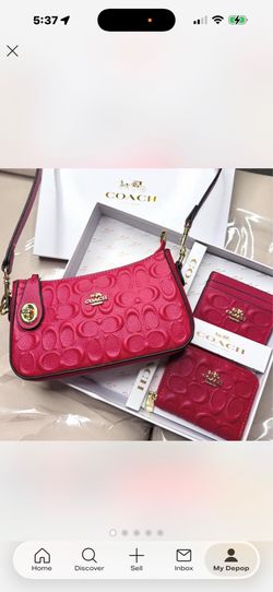 Coach Red Crossbody Set