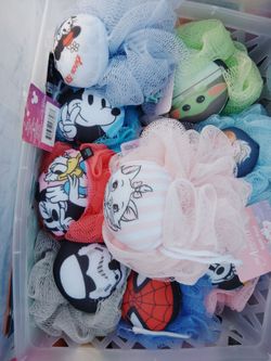 Disney bath poufs
