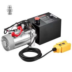 258}4 Quart Hydraulic Pump, Single Acting Hydraulic Power Unit, 3200 PSI Max Relief Pressure, 0.91 GPM Flow Rate, DC12V 1.6KW Power Unit for Dump Trai