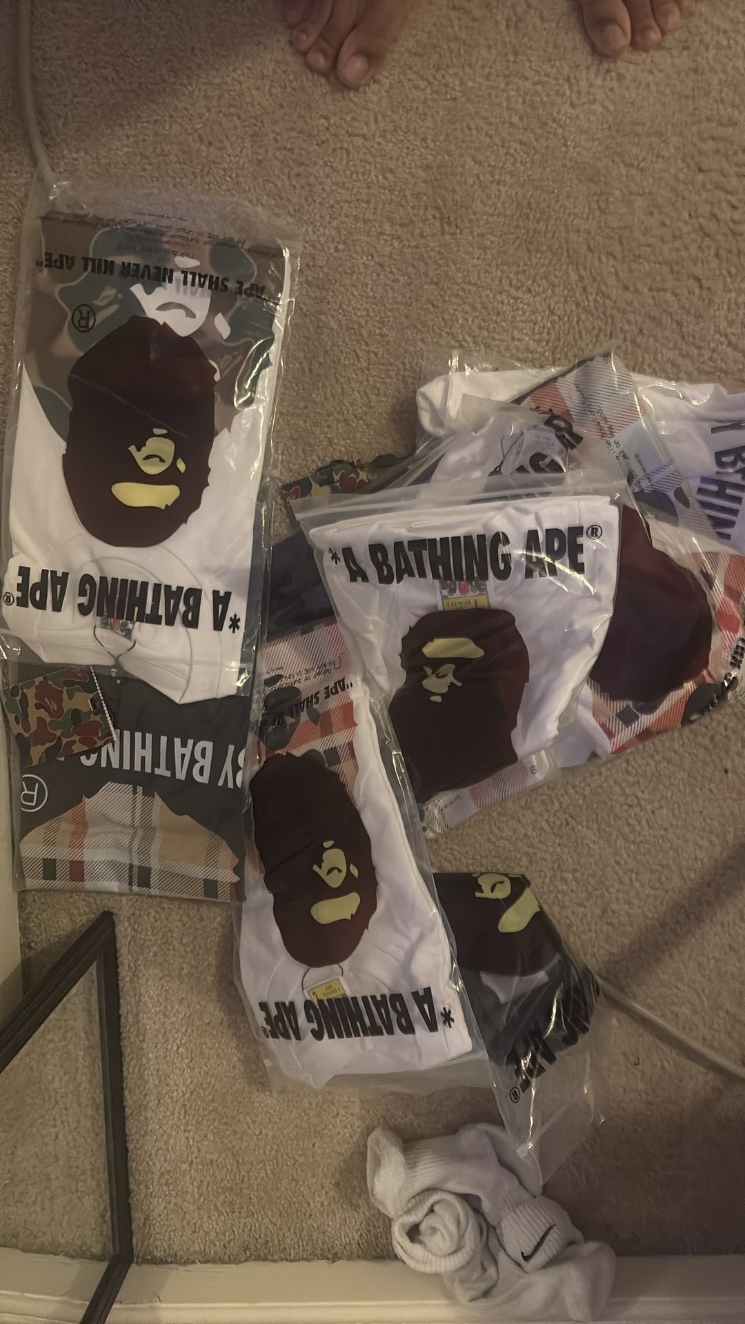9 pc bape shirts all NEW