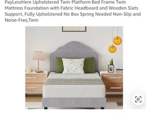 Twin bed frame and mattress
