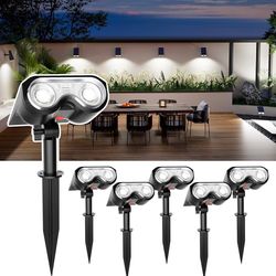 Solar Spotlights Outdoor, IP67 Waterproof, 6Pack, 3 Lighting Modes, Landscape Spotlights for Patio, Garden, Pool, Fence, Home, Garage, Pathway