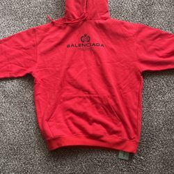 Red Balenciaga Hoody (Brand New)