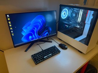 Gaming PC RTX 3060 Ti with monitor keyboard mouse etc.