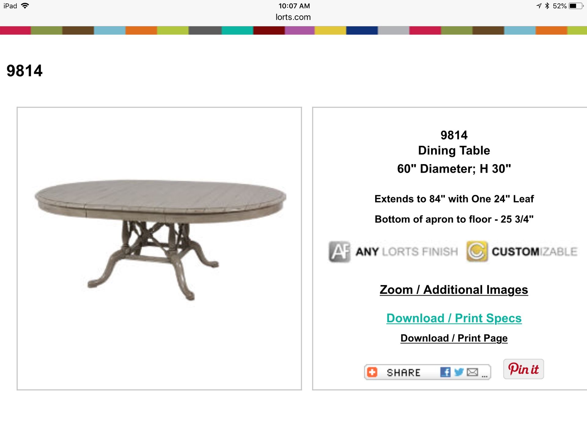 Lorts Dining Table and 4 Chairs FARMHOUSE STYLE