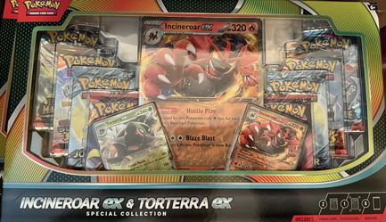 Pokemon Incineroar ex and Torterra ex Special Collection Box