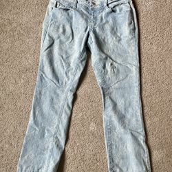 Women’s Blue Lace Pattern Jeans