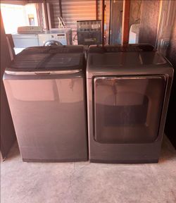 Black Samsung Washer And Electric Dryer Matching Set