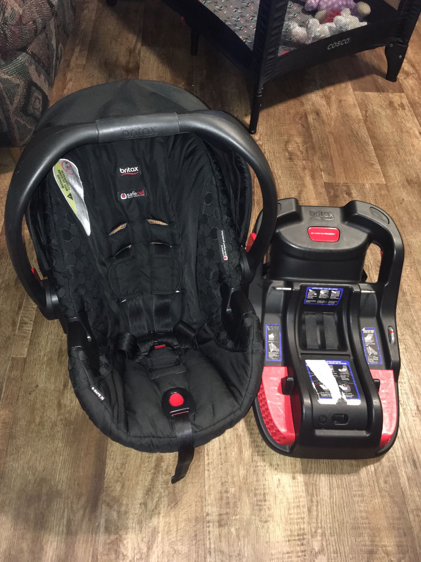 Britax car seat/with base