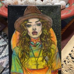 CHOLA MIXED MEDIA COLOR PAPER ON CANVAS 5X7