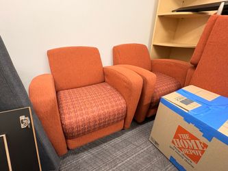 Orange Sofa Chairs (4 IN STOCK)