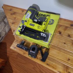 Ryobi 18V Straight Finish Nailer, Battery, Charger