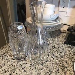 Crystal Vase And Water Out Her 