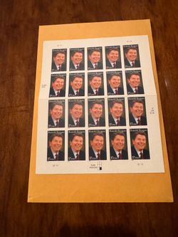 RONALD REAGAN 20 STAMP SHEET 2005