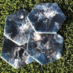 Ceramic Tile Resin Coasters Hexagon 