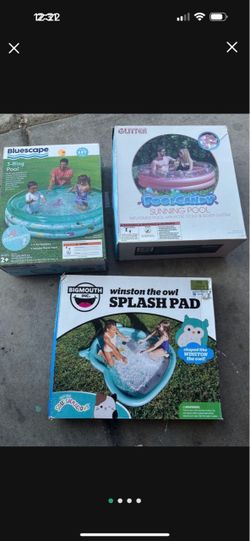 New two kid pools and a splash pad