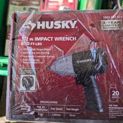 Husky Half Inch Impact Wrench 650 Ft Lb