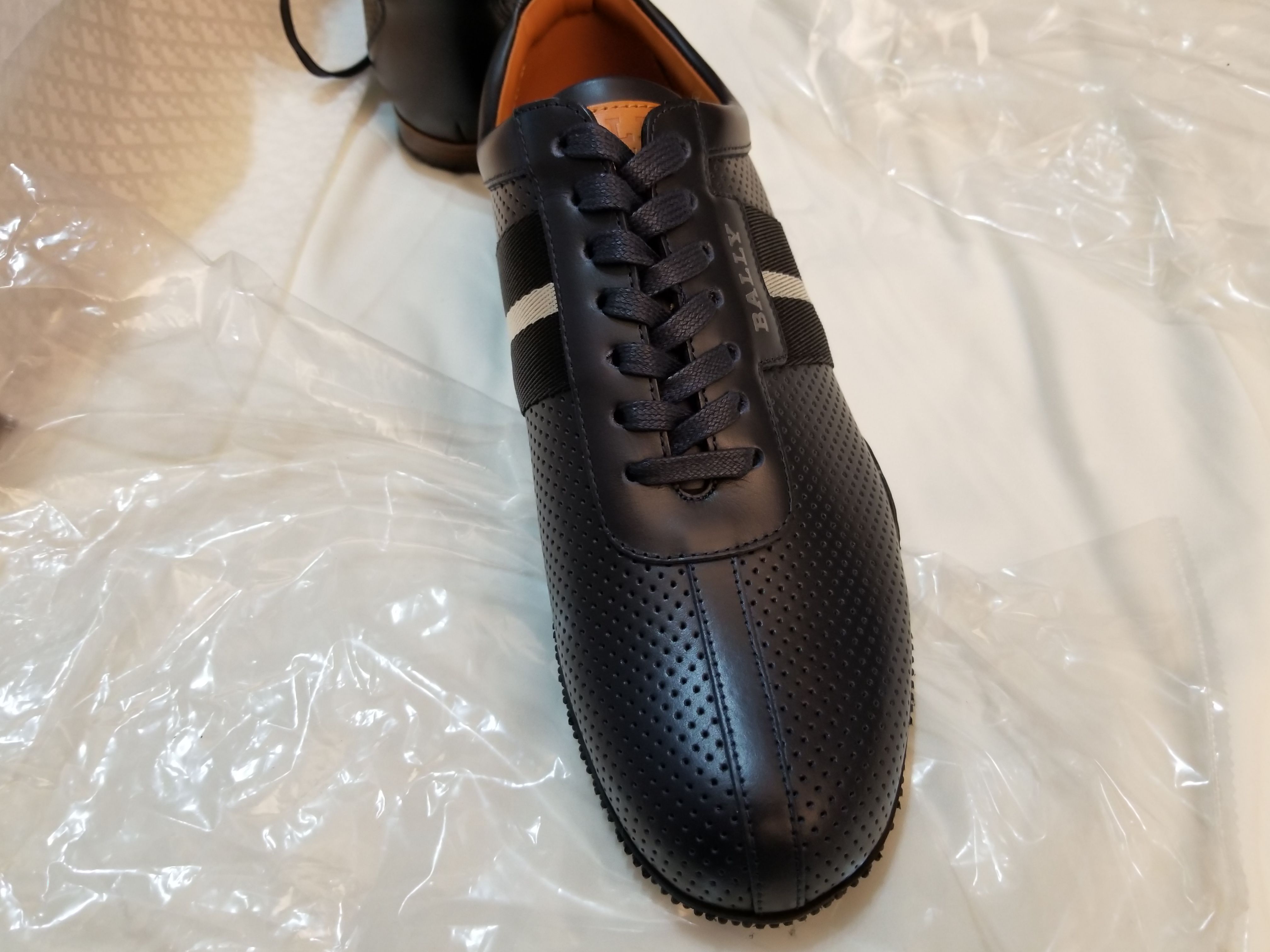 Bally Frenz Perforated Sneakers. Brand with box and size 9.5 for Sale in Lithia Springs, GA - OfferUp