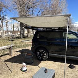 Yakima platform Roof Rack Complete Setup + Awning + Thule SnowPack L