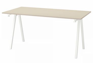 IKEA “Trotten” Desk. Beige top, black legs. 63x31 1/2”
