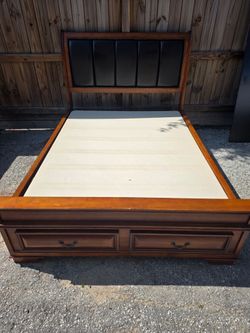 Queen Size Bed Frame with storage