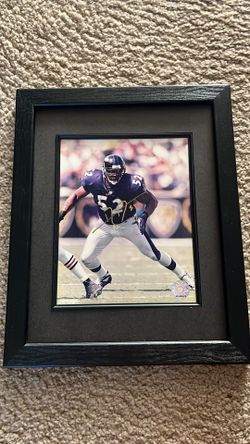 Framed and Signed Ray Lewis Photo