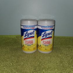 2 Lysol 95 Wipes Lemon & Lime Blossom Scent