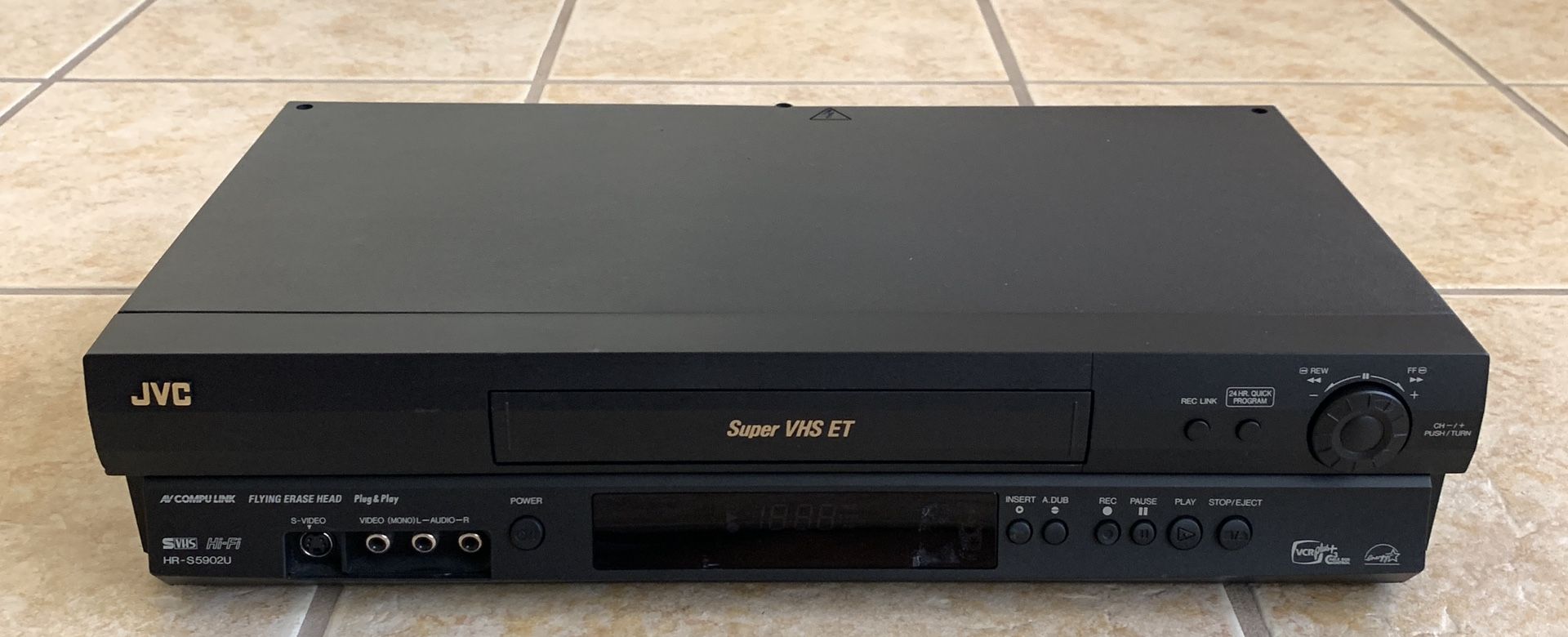 JVC HR-S5902U Super VHS VCR Player HiFi AV - No Remote Control - TESTED - WORKS!