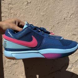 Nike Ja 1 NY vs NY JA Morant Court Blue Hyper Pink Size 11