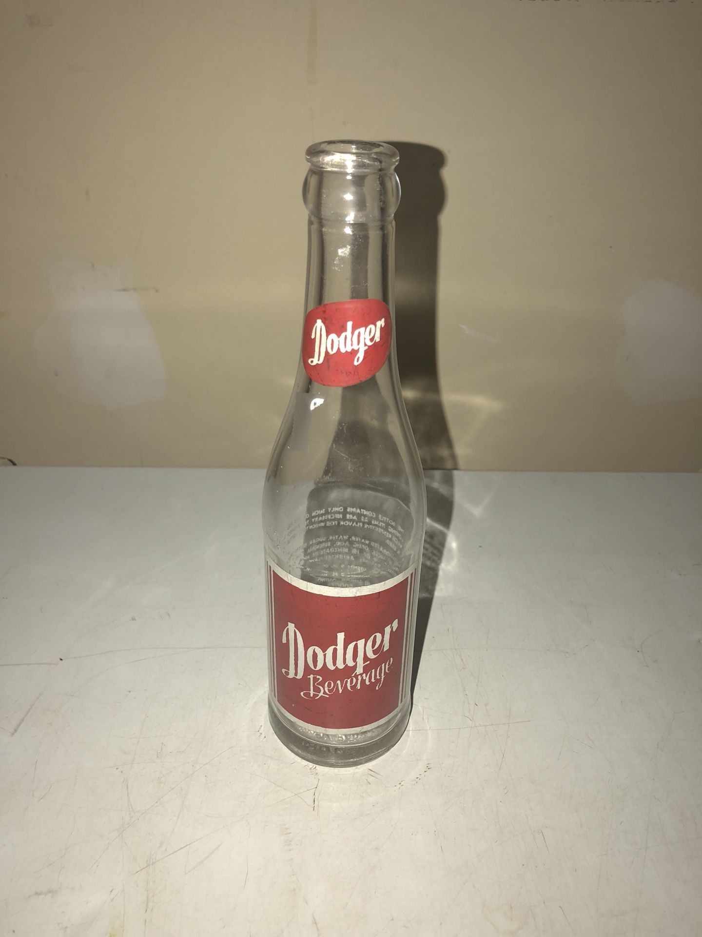 Vintage Dodger Beverage soda pop bottle