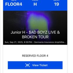 VIP Ticket To Junior H Austin Tx 