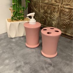 Toothbrush holder and soap dispenser