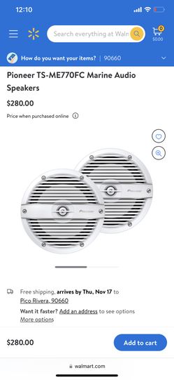 Pioneer TS-ME770FC Marine Audio Speakers